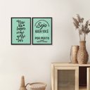Ver imagem 3 de Kit 2 Quadros com Moldura Frases Lar Casa Sala Decoração