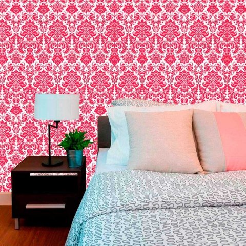 Papel de Parede Lavável Clássico Arabesco ca0071 Imperio Rosa
