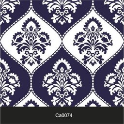 Papel de Parede Lavável Clássico Arabesco ca0074 Invertido Azul e Branco - 2