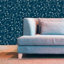 Ver imagem 1 de Papel de Parede Adesivo Lavável f0036 Floral Laços Azuis