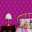 Ver imagem 1 de Papel de Parede Lavável Clássico Arabesco ca0086 Roxo
