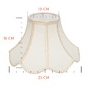Ver imagem 2 de Cupula de Abajur 10x25x16cm Trabalhada Estilo Paris P Tecido Algodão