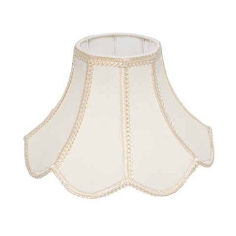 Cupula de Abajur 10x25x16cm Trabalhada Estilo Paris P Tecido Algodão
