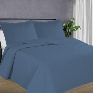Colcha Casal Flor Lisa:azul
