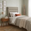 Ver imagem 1 de Cabeceira para Cama Solteiro Estofada ,088 Mts Iza Vilajo: Suede Crush Cappucino
