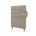 Ver imagem 5 de Cabeceira para Cama Solteiro Estofada ,088 Mts Iza Vilajo: Suede Crush Cappucino