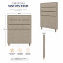 Ver imagem 7 de Cabeceira para Cama Solteiro Estofada ,088 Mts Iza Vilajo: Suede Crush Cappucino