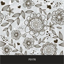 Papel de Parede Adesivo Lavável f0176 Floral Azul estático - 2