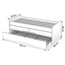 Ver imagem 4 de Cama Bicama Juliette com Auxiliar e Gavetas Branco - Robel
