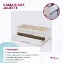 Ver imagem 5 de Cama Bicama Juliette com Auxiliar e Gavetas Branco - Robel