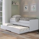 Ver imagem 2 de Cama Bicama Juliette com Auxiliar e Gavetas Branco - Robel