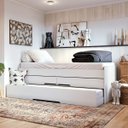 Ver imagem 2 de Cama Bicama Juliette com Auxiliar e Gavetas Branco - Robel