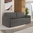 Ver imagem 2 de Sofá-cama Decorativo Retrátil Thanos 2 Lugares 220cm Linho Grafite G45 - Gran Belo
