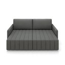 Ver imagem 6 de Sofá-cama Decorativo Retrátil Thanos 2 Lugares 220cm Linho Grafite G45 - Gran Belo