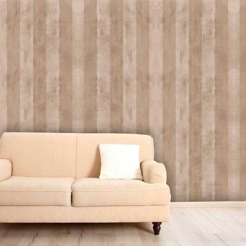 Papel de Parede Auto Adesivo Lavável Cimento Queimado C0008 Listrado marrom