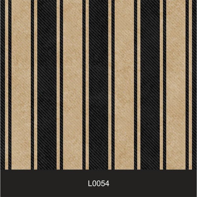 Papel de Parede Auto Adesivo Lavável Listrado 0054 Preto e Dourado - 2