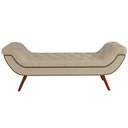 Ver imagem 3 de Puff Recamier Decorativo com Tachas 140 Cm Santorini Facto Dunas Bege - Lyam Decor