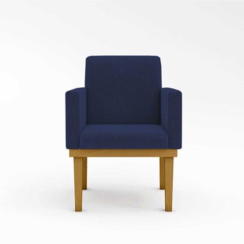 Poltrona com Base Decoração Azul Marinho
