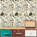 Ver imagem 1 de Papel de Parede Adesivo Lavável f0127 Floral Moderno Bege