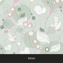 Ver imagem 2 de Papel de Parede Adesivo Lavável f0141 Floral Passaro, Coração, Azul