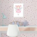 Ver imagem 2 de Quadro Infantil Menina Fadinha Princesa 45x34cm - com Vidro:madeira Branca