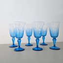 Ver imagem 4 de Jogo 6 Taças em Acrílico Detalhes Bolhas Degrade - Azul - 310ml Azul Degrade - 310ml