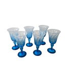 Ver imagem 1 de Jogo 6 Taças em Acrílico Detalhes Bolhas Degrade - Azul - 310ml Azul Degrade - 310ml