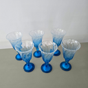 Ver imagem 2 de Jogo 6 Taças em Acrílico Detalhes Bolhas Degrade - Azul - 310ml Azul Degrade - 310ml