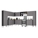 Ver imagem 2 de Armário Cozinha Modulada Completa de Canto 534cm Pequim Pop Multimóveis Mp3771 Preto/lacca Fumê