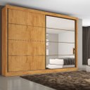 Ver imagem 1 de Guarda Roupa Casal 1 Porta com Espelho Sevilha - Made Marcs:peroba Off White