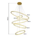 Ver imagem 4 de Lustre Pendente Skylight Saturno 3357 Dourado Led Bivolt Dourado