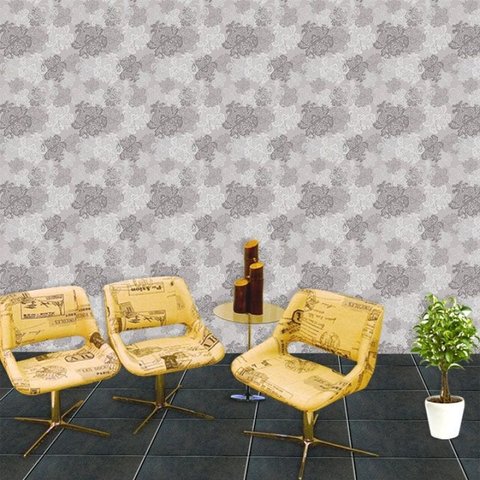 Papel de Parede Lavável Clássico Arabesco ca0006 Cinza