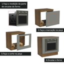 Ver mais imagens de Balcão para Forno de Embutir 80 X 60 Cm com Tampo Rustic/cinza Agata Madesa Rustic/cinza