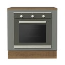Ver imagem 3 de Balcão para Forno de Embutir 80 X 60 Cm com Tampo Rustic/cinza Agata Madesa Rustic/cinza