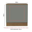 Ver imagem 7 de Balcão para Forno de Embutir 80 X 60 Cm com Tampo Rustic/cinza Agata Madesa Rustic/cinza