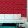 Papel de Parede Lavável Clássico Arabesco ca0010 Vermelho - 1