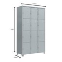 Ver imagem 4 de Armário Roupeiro de Aço Vestiário 12 Portas Locker