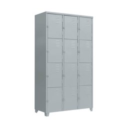 Armário Roupeiro de Aço Vestiário 12 Portas Locker - 1