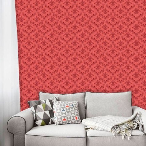 Papel de Parede Lavável Clássico Arabesco ca0011 Vintage Rosado