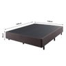Cama Box Casal Reforçada 138x188 + Colchão Ecoline Ecoflex Espuma D23 Courino Linho - 2