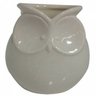 pote decorativo coruja TÂNIA cerâmica branca 8cm Ilunato XD0337 - 1