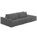 Ver imagem 1 de Sofá Ilha Modular com Puff para Sala Living 252cm Georgia K04 Linho Cinza Escuro - Mpozenato