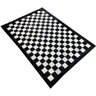 Tapete De Couro preto branco tabuleiro 1,00x1,50 Com Bordas - 2