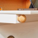 Ver mais imagens de Escrivaninha Mesa Madeira 3 Gavetas Gomes Branco Mel