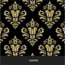 Ver imagem 2 de Papel de Parede Lavável Clássico Arabesco ca0046 Preto Dourado