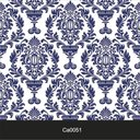 Ver imagem 2 de Papel de Parede Lavável Clássico Arabesco ca0051 Copas Azul