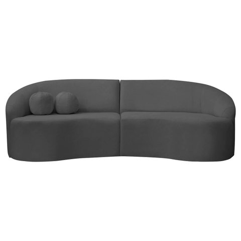 Sofá Orgânico Palermo 4 Lugares 210cm Bouclê - Sofa Store:bouclê Cinza Chumbo