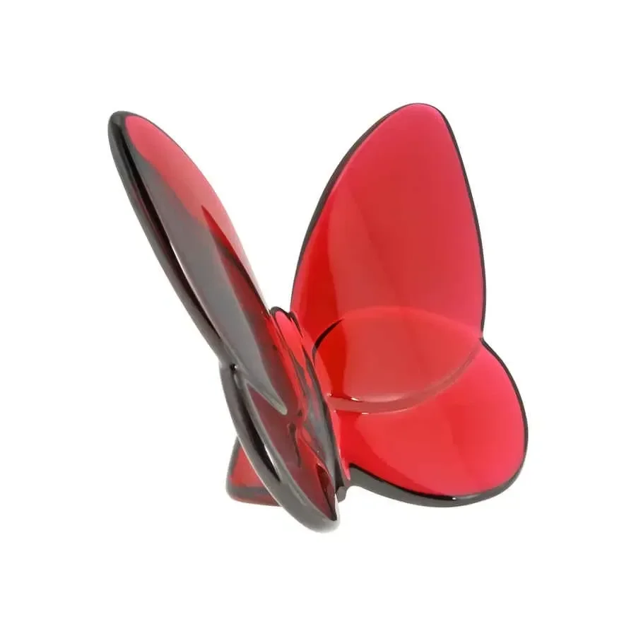 Borboleta Decorativa em Vidro Vermelho - 4
