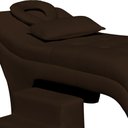 Ver imagem 4 de Maca Estofada Botonê Clínica Salão Estética Veludo 60 cm - Estopar Maca Botonê Veludo Marrom