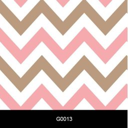 Papel de Parede Adesivo Lavável G0013 Chevron Rosa, Marrom, Branco - 2